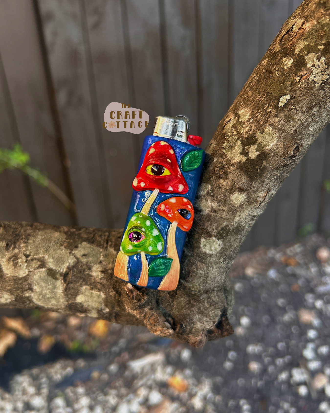 Handmade Mushroom Eyeball Lighter Case *PRE-ORDER SEP*