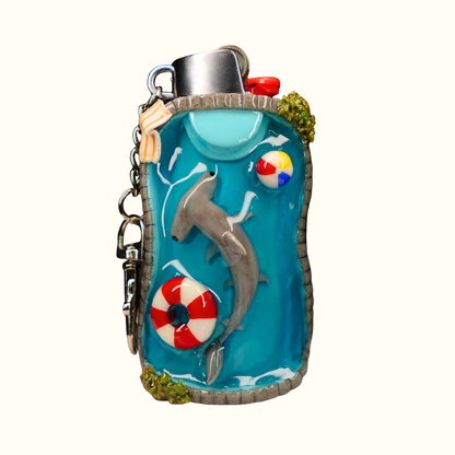 Hand-sculpted Hammerhead Pool Lighter Case