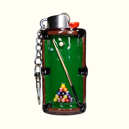 Hand-sculpted Pool Table Lighter Case