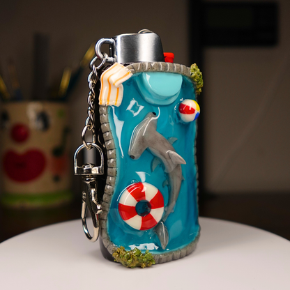 Hand-sculpted Hammerhead Pool Lighter Case
