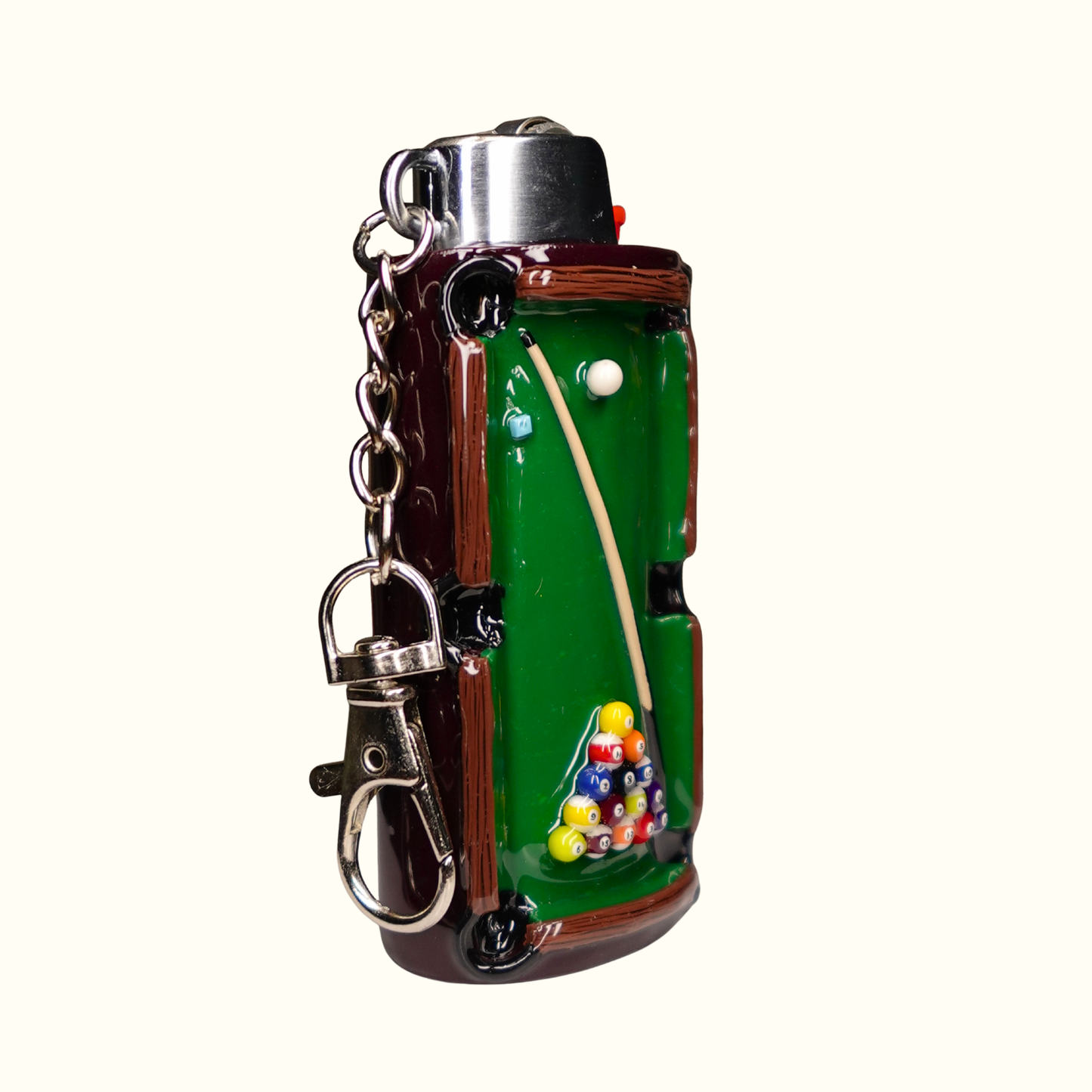 Hand-sculpted Pool Table Lighter Case