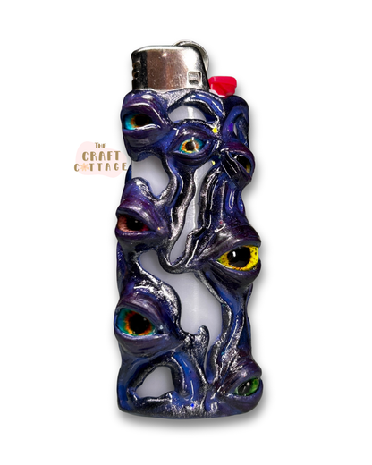 Hand-sculpted Eyeball Lighter Case with Holes *PRE-ORDER SEP*