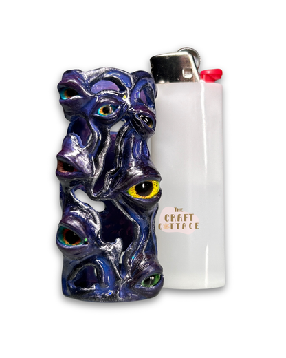 Hand-sculpted Eyeball Lighter Case with Holes *PRE-ORDER SEP*