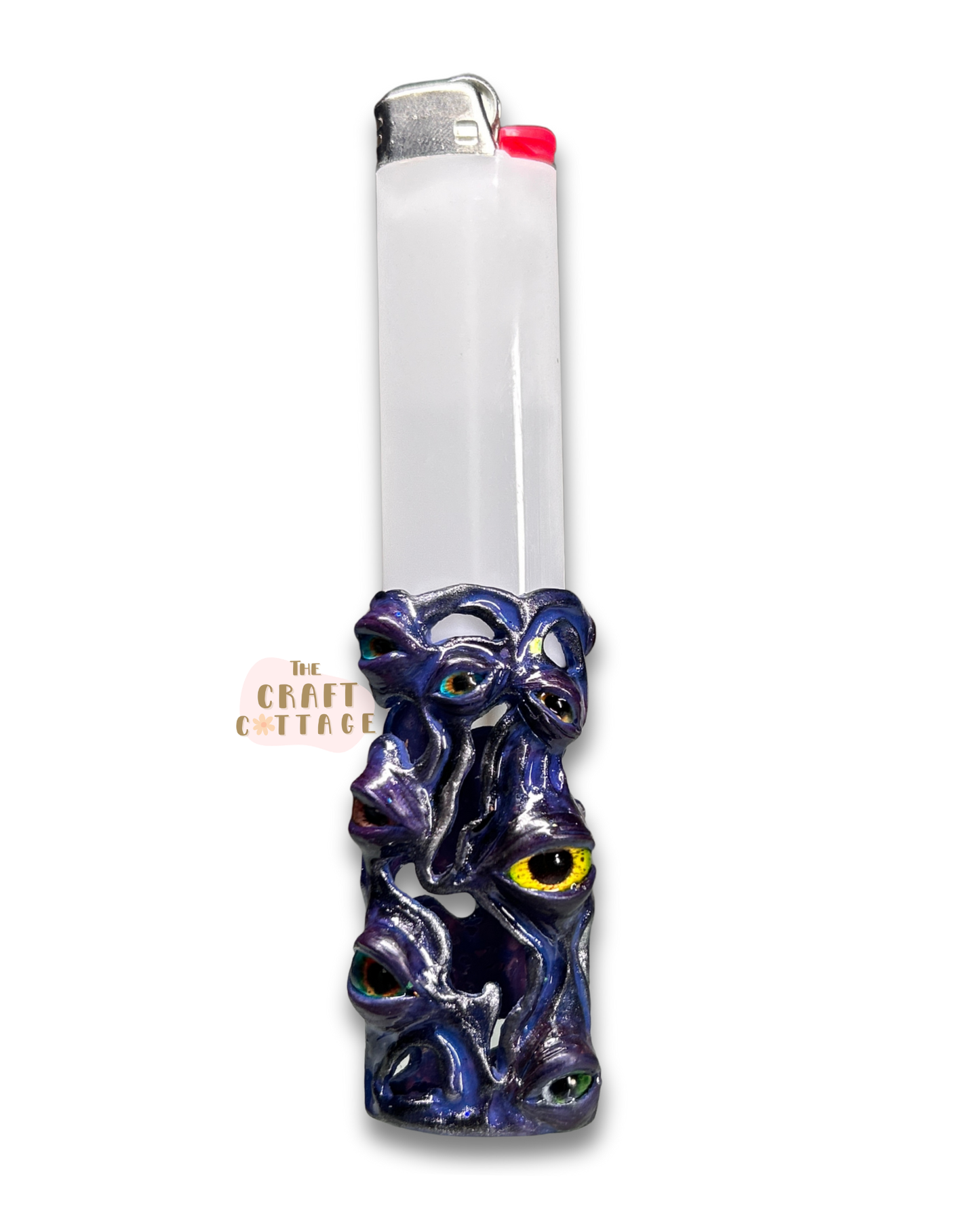 Hand-sculpted Eyeball Lighter Case with Holes *PRE-ORDER SEP*