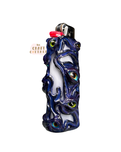 Hand-sculpted Eyeball Lighter Case with Holes *PRE-ORDER SEP*
